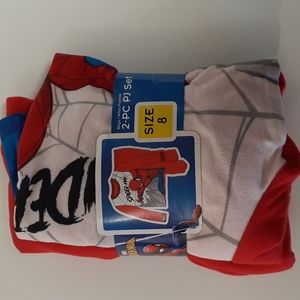 Boys spiderman pjs size 8